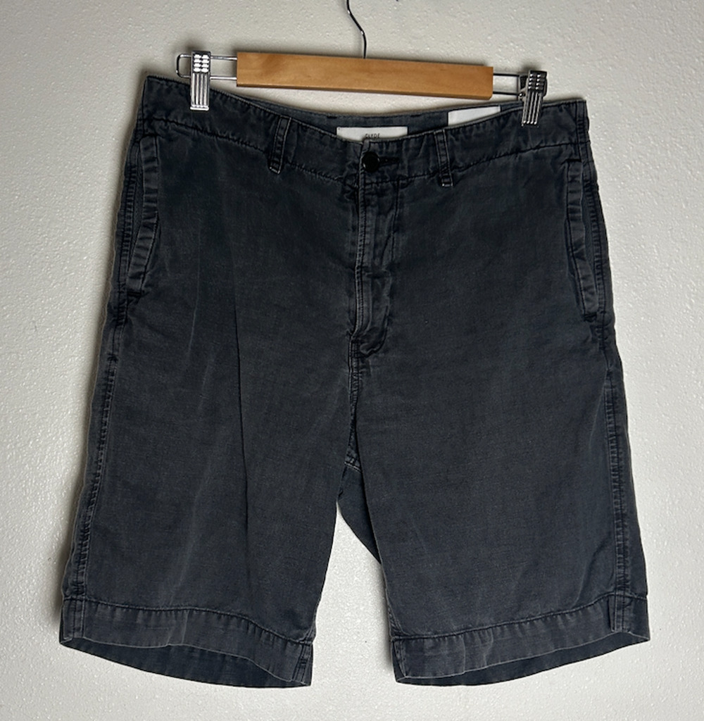 Billy Reid Clyde Shorts Cotton Chino Made In Peru Casual Black Size 32